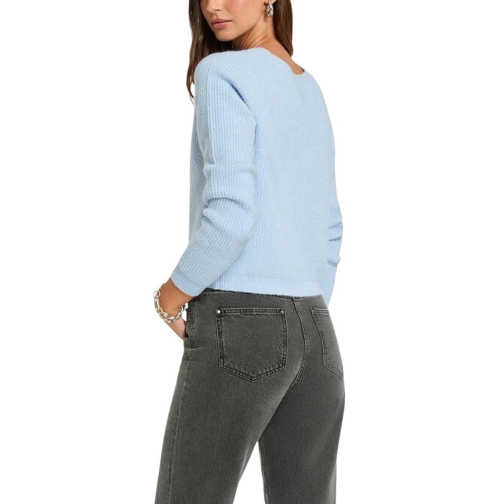 Morgan De Toi Blue Polyester Cardigan