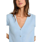 Morgan De Toi Blue Polyester Cardigan