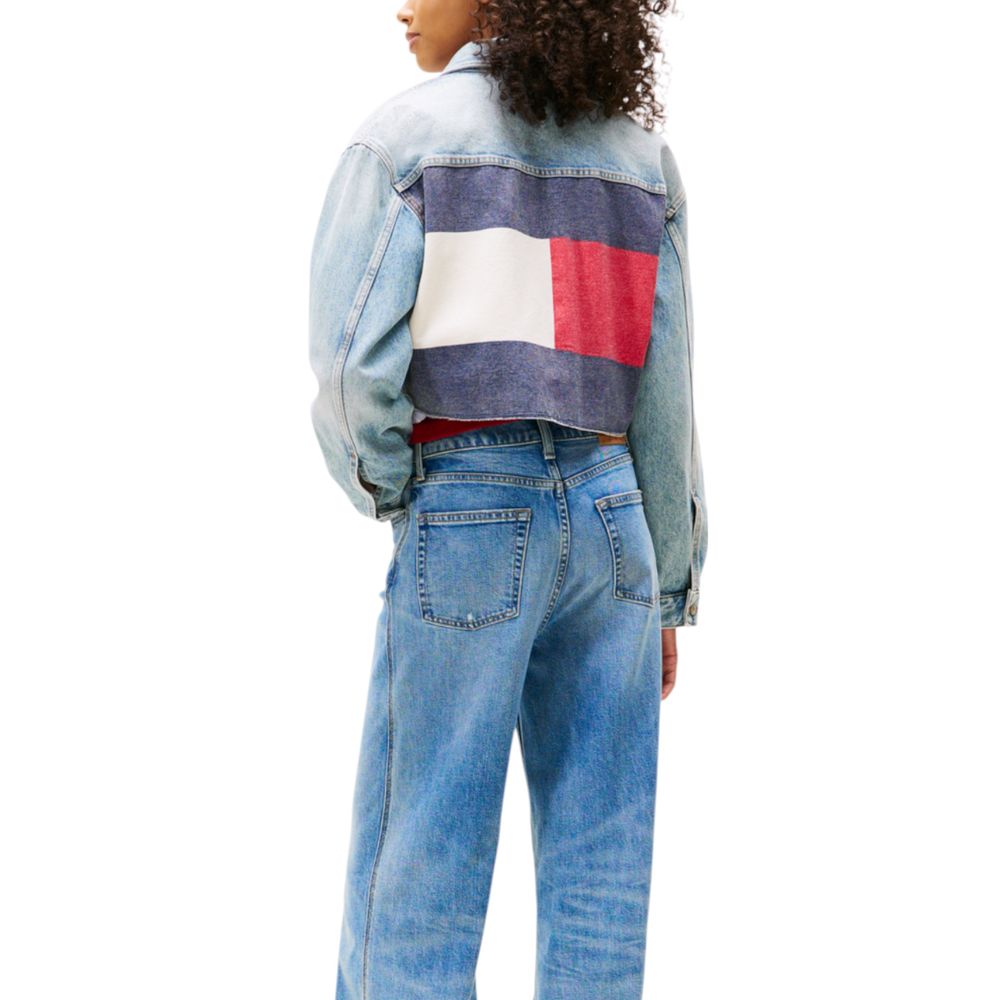 Tommy Hilfiger Jeans Light Blue Recycled Cotton Denim Jacket