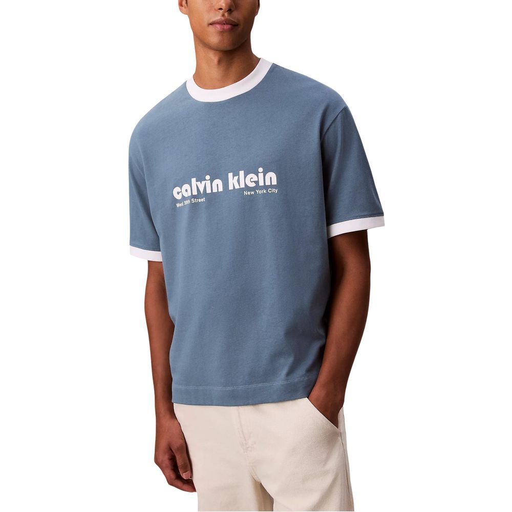 Calvin Klein Jeans Blue Cotton T-Shirt