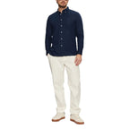 Tommy Hilfiger Blue Recycled Cotton Dress Shirt