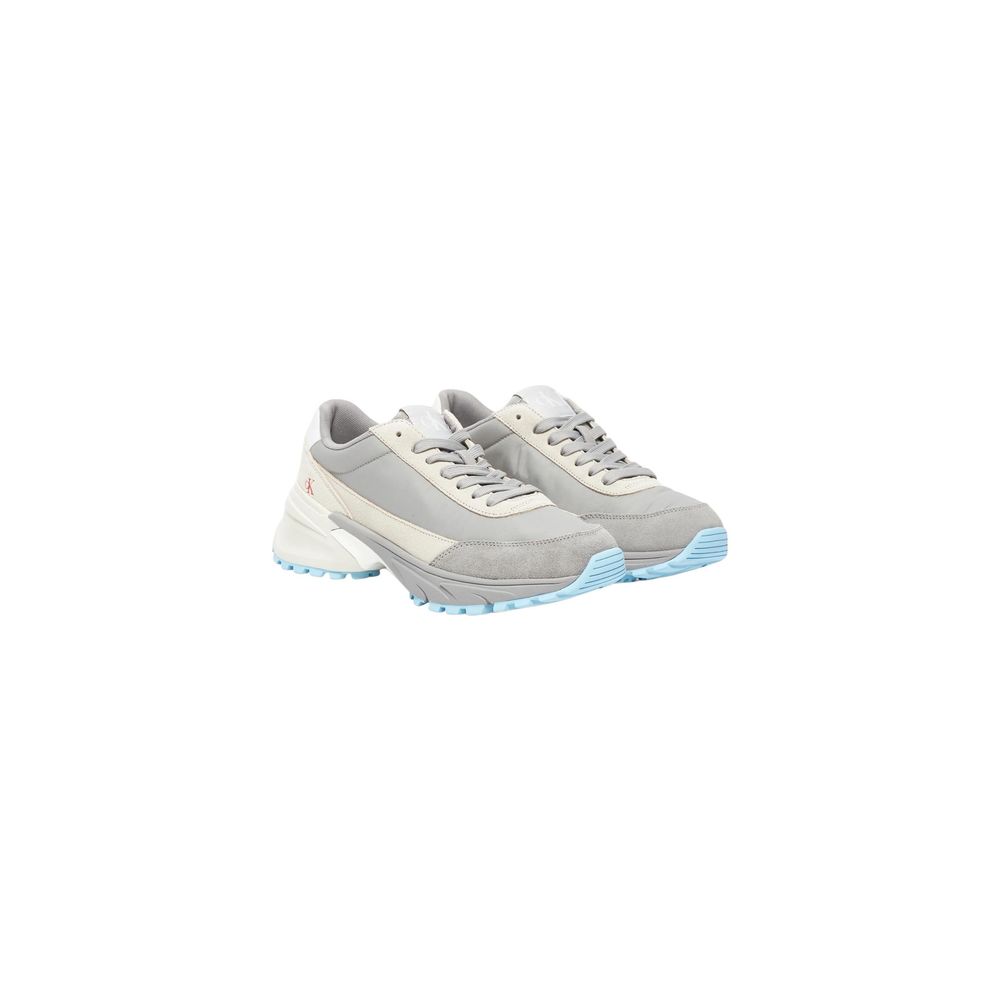 Calvin Klein Jeans Gray Suede Leather Athletic Sneakers