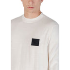 Armani Exchange White Marabou Sweatshirt