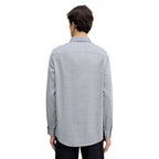 Armani Exchange Black And White Cotton Dress Shirt