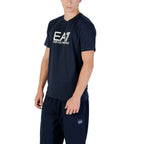 EA7 Emporio Armani Blue Cotton Sportswear