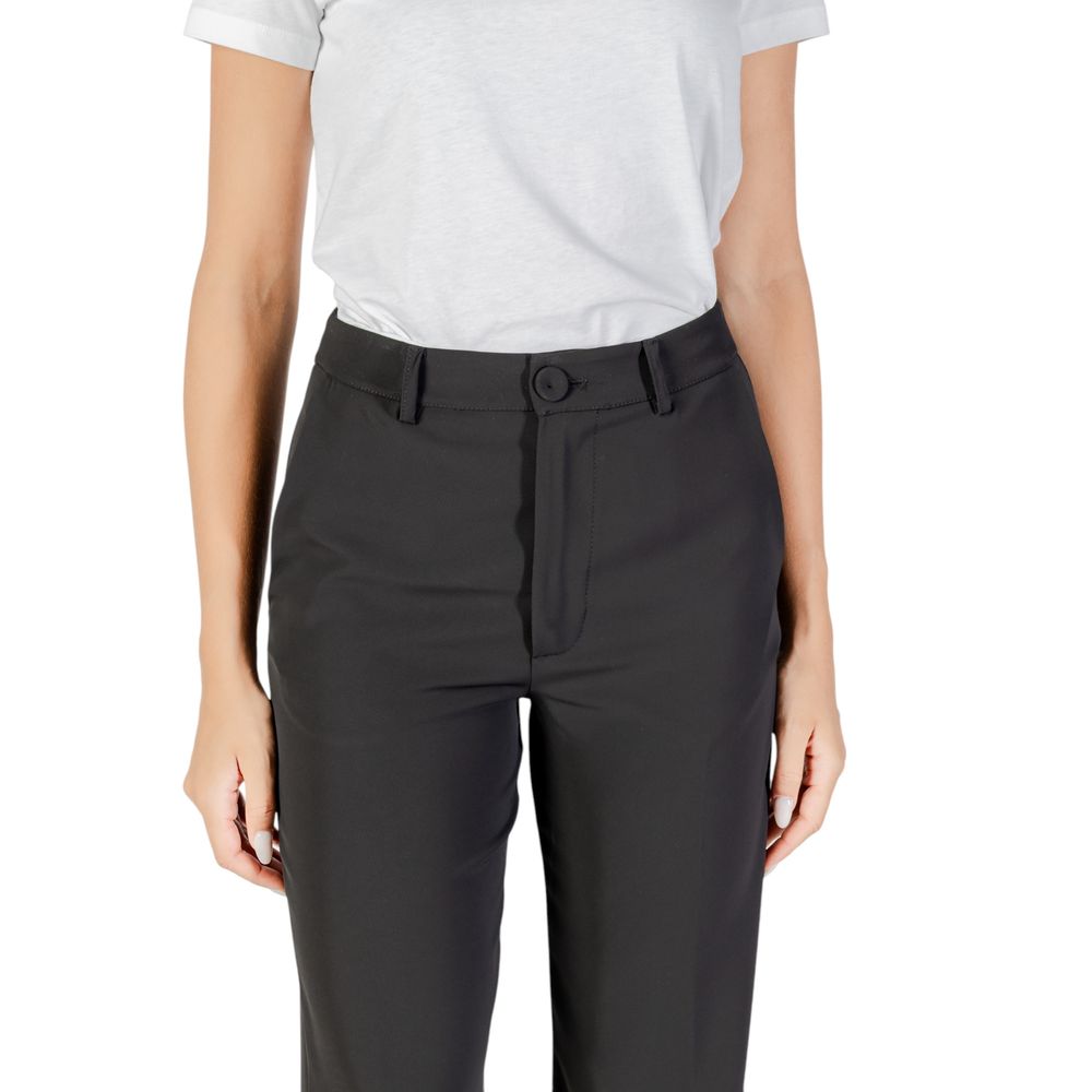 Rinascimento Black Polyester Casual Pants