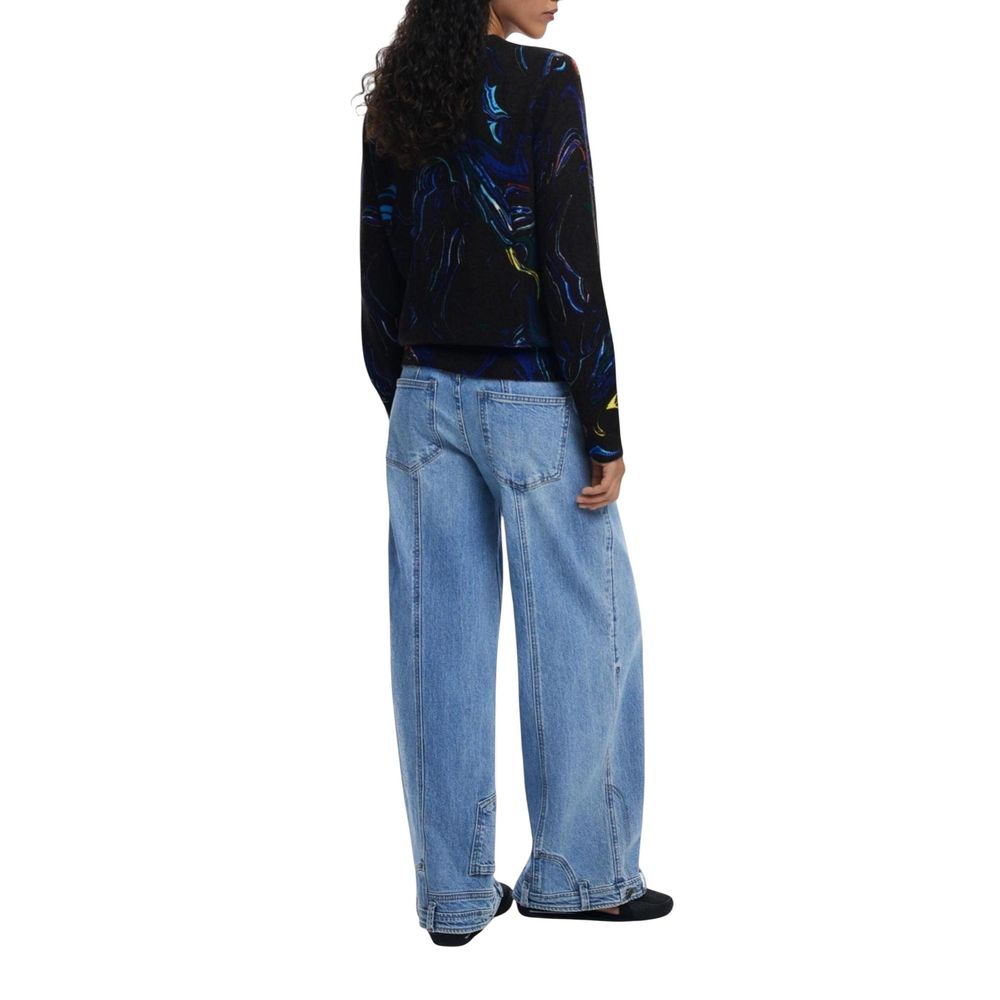 Desigual Black Marabou Sweatshirt