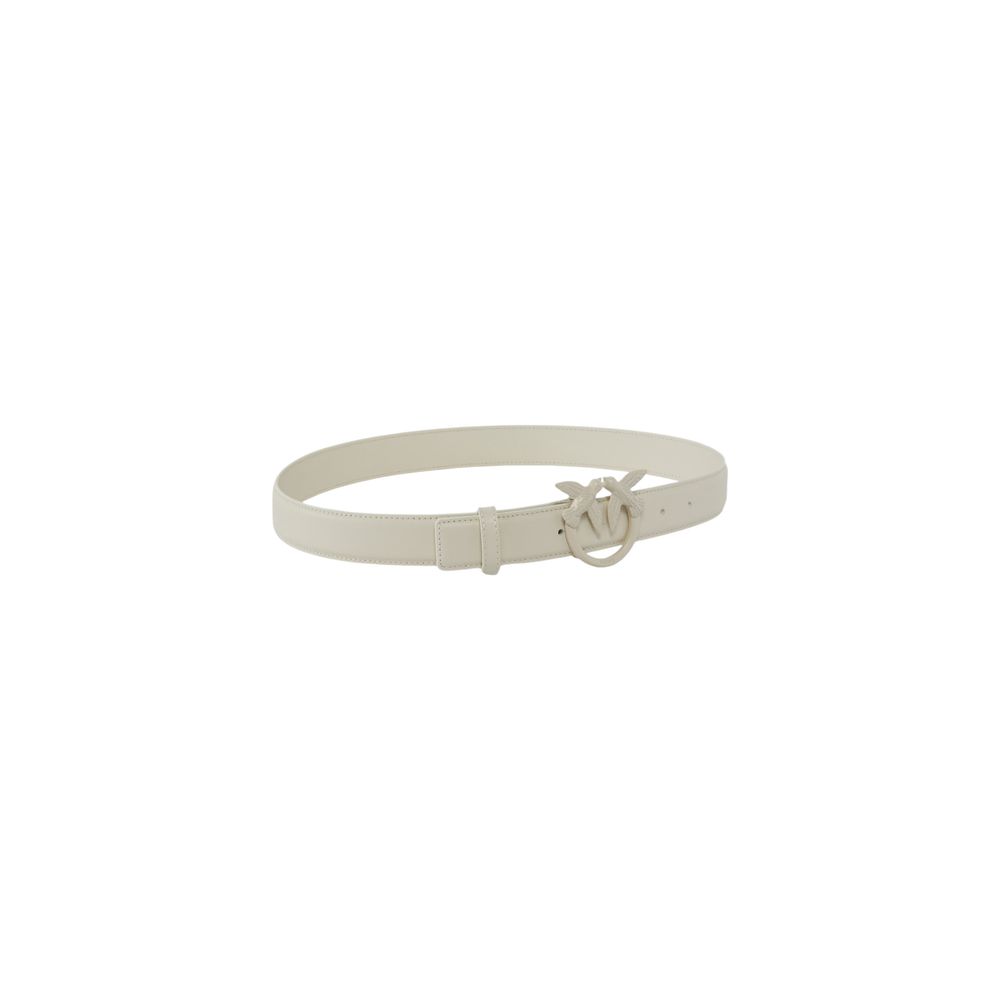 PINKO White Leather Regular Belt