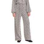 ICHI Brown Polyester Casual Pants