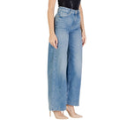 Guess Light Blue Cotton Relaxed Fit Jeans