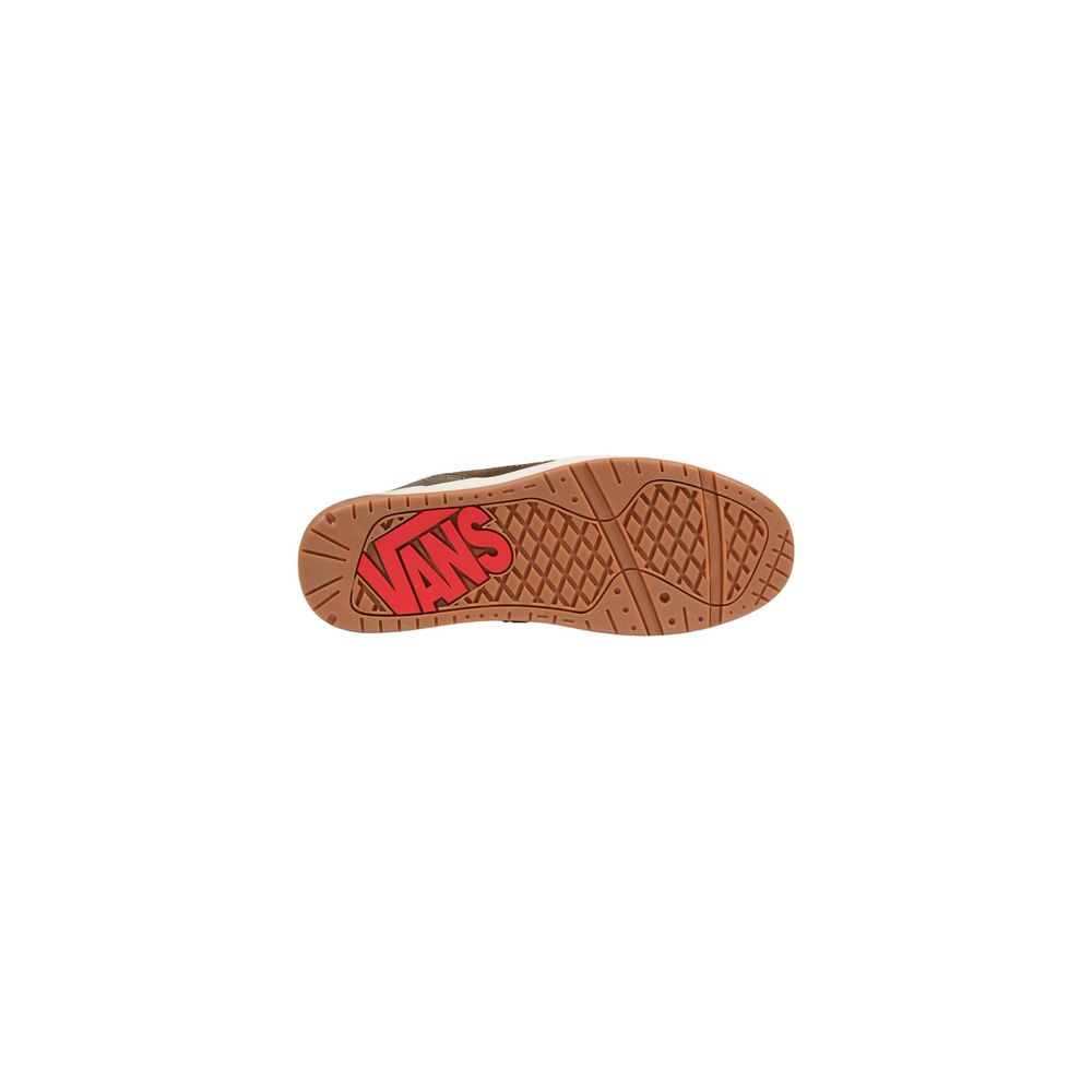Vans Brown Leather Low Top Sneakers