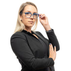 Emilio Pucci Blue Metal & Plastic Glasses (Frames)