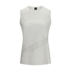 PINKO White Cotton Sleeveles T-Shirt