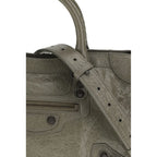 Balenciaga Gray Lamb Ovis Aries Aries Shoulder Bag