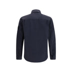 Stone Island Blue Cotton Jackets And Coat