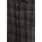 Our Legacy Brown Linen Pattern Shirt