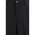 Marni Black Fleece Wool Casual Pants