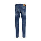 Dsquared² Blue Cotton Slim Fit Jeans