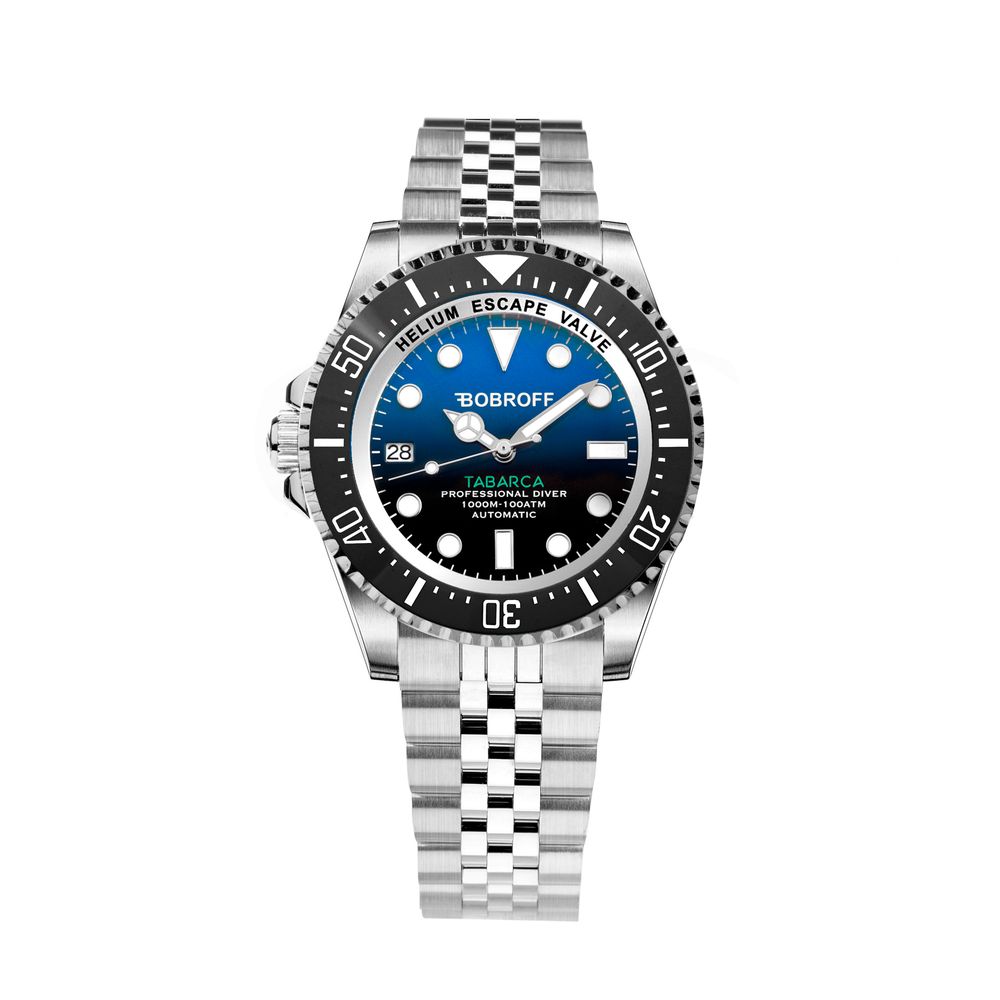 Bobroff Silver Stainless Steel Sport Watch