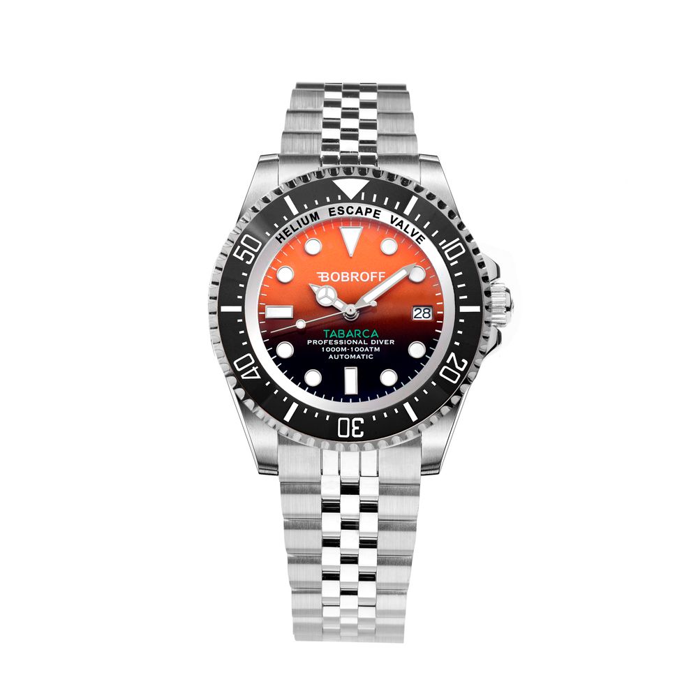 Bobroff Silver Stainless Steel Sport Watch
