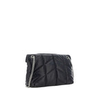 Saint Laurent Black Lamb Ovis Aries Aries Shoulder Bag