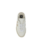 Veja White Calf Leather Bos Taurus Low Top Sneakers