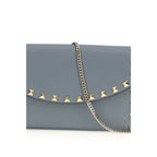 Valentino Garavani Blue Calf Leather Bos Taurus Wallet