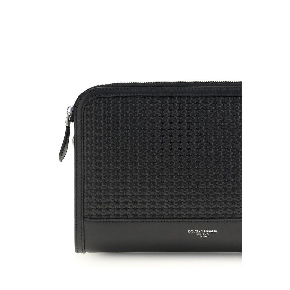 Dolce & Gabbana Black Calf Leather Bos Taurus Accessories