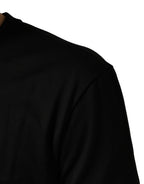 +39 MASQ Black Logo DG Print Cotton Crew Neck T-shirt