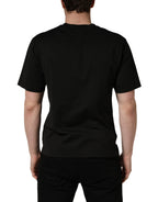 Dolce & Gabbana Black Cotton Short Sleeves Crew Neck  T-shirt