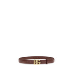 Dolce & Gabbana Bordeaux Calf Leather Bos Taurus Regular Belt