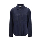 P.A.R.O.S.H. Blue Goatskin Dress Shirt