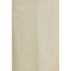 P.A.R.O.S.H. Beige Linen Midi Skirt