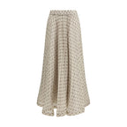 P.A.R.O.S.H. Beige Polyester Long Skirt