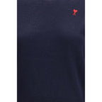 Ami Paris Blue Merino Wool Sweatshirt