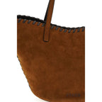 Staud Brown Calf Leather Bos Taurus Handbag