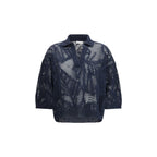 Brunello Cucinelli Blue Linen Polo Shirt