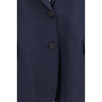 Brunello Cucinelli Blue Viscose Coat
