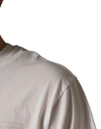 Dolce & Gabbana White Graphic Print Cotton Crew Neck  T-shirt