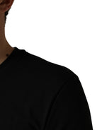 Dolce & Gabbana Black DG London Cotton Men Crew Neck  T-shirt