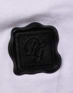 Dolce & Gabbana White Logo Patch Cotton Crew Neck T-shirt