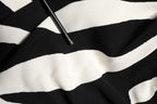 Dolce & Gabbana Black White Zebra Print CadyCalf Length Dress