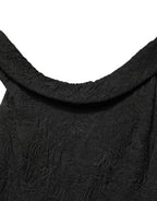 Dolce & Gabbana Black Floral Brocade Sheath Mermaid Dress