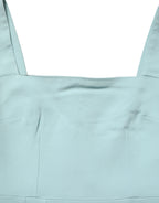 Dolce & Gabbana Green Square Neck Sleeveless Mini  Dress