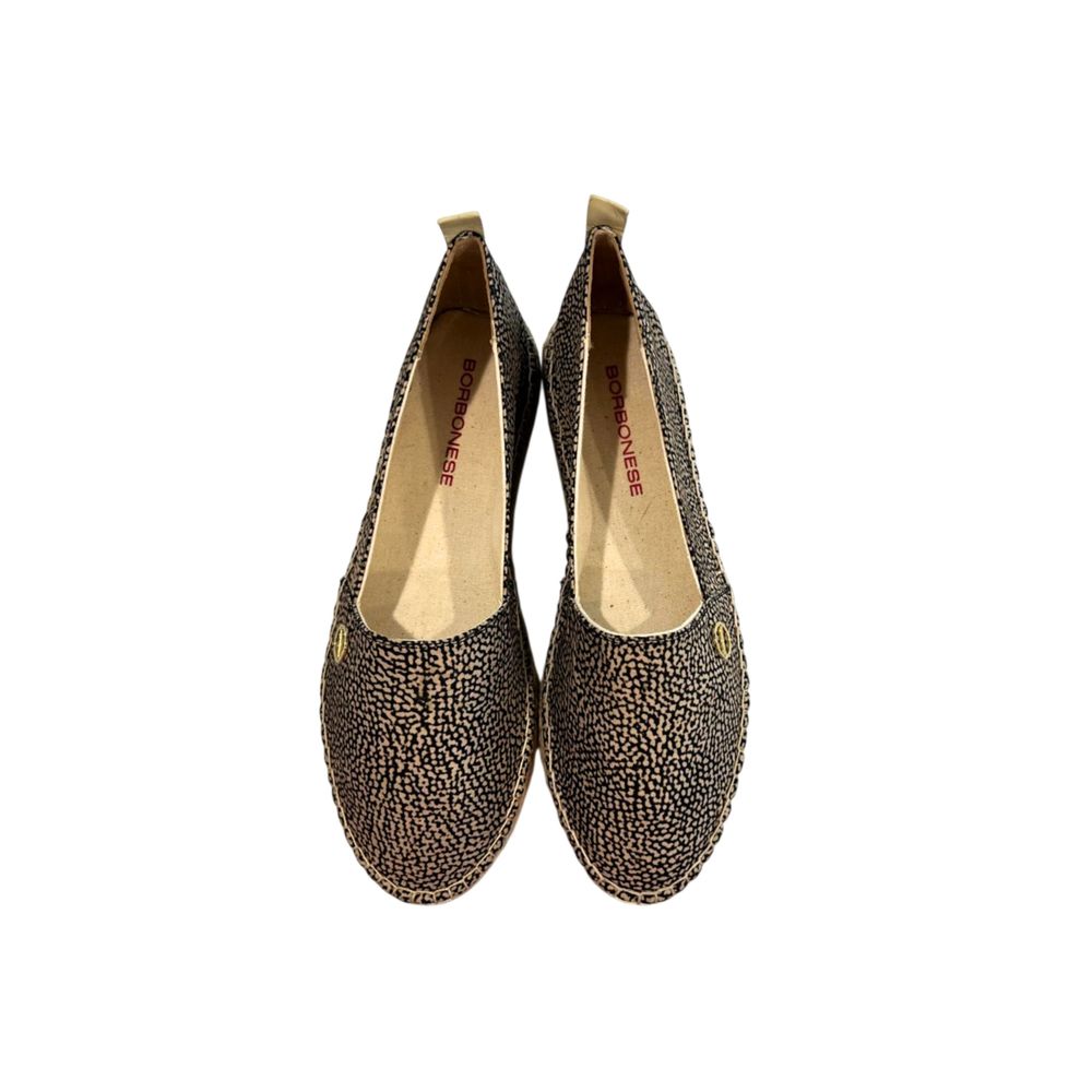 Borbonese Beige Textile Women Platform Sandal