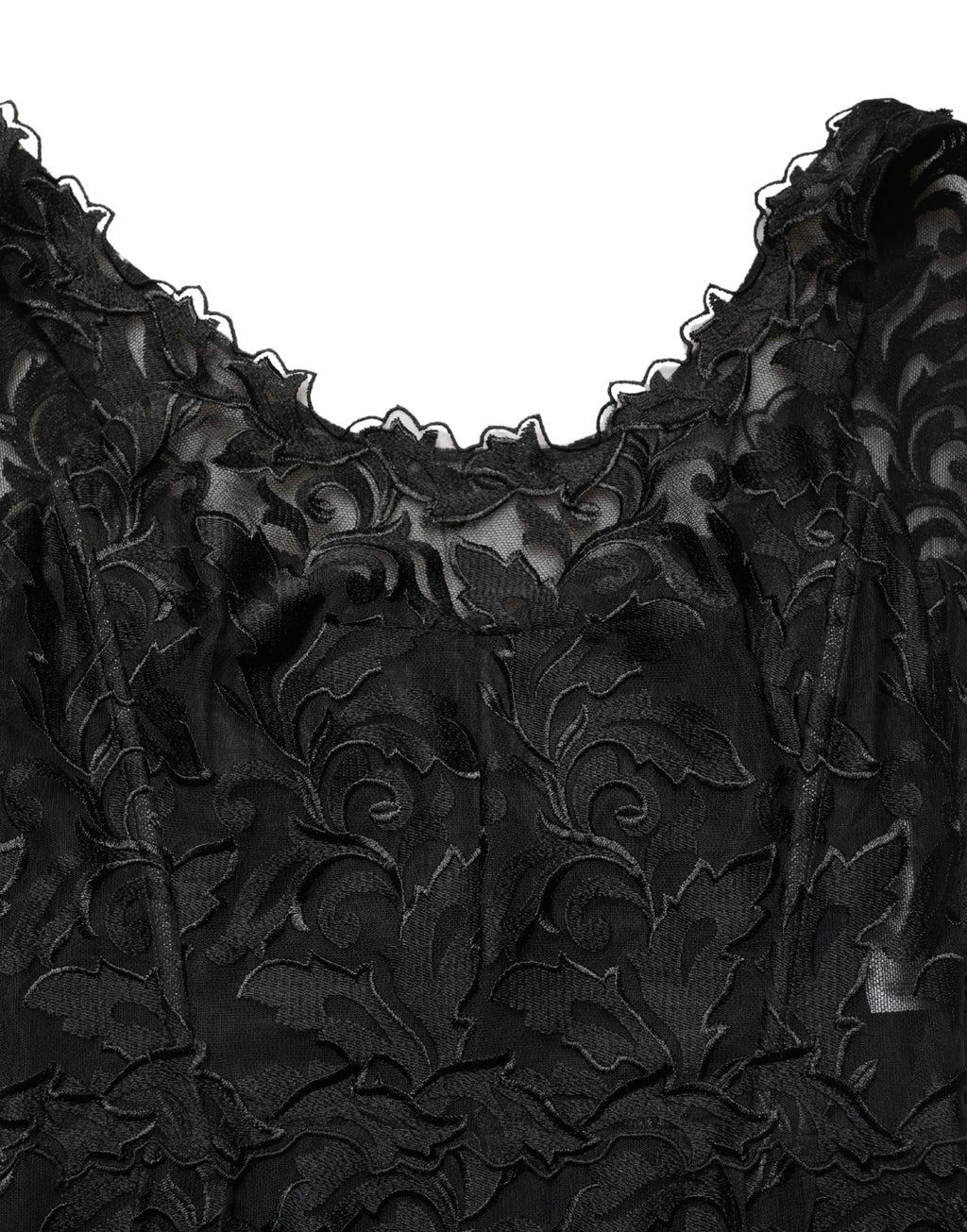 Dolce & Gabbana Black Floral Lace Evening Long Gown Dress