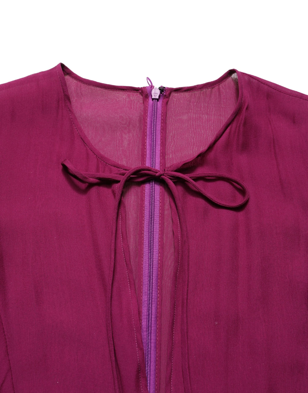 Dolce & Gabbana Purple Sheer Chiffon Silk Long Maxi Dress