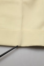 Ganni Yellow High Waisted Straight Pleated Trouser Pants
