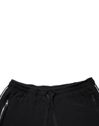Dolce & Gabbana Black Viscose Mid Waist Cropped Women Pants