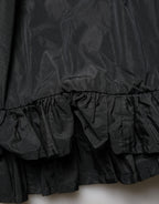 MSGM Black High Waist Pleated A-line Long Maxi Women Skirt